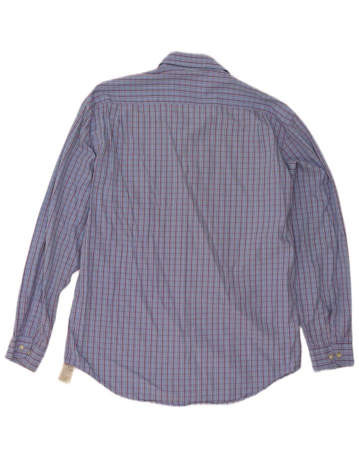 Massimo Dutti Chemise Homme Taille 44 XL Bleu Carreaux Coton