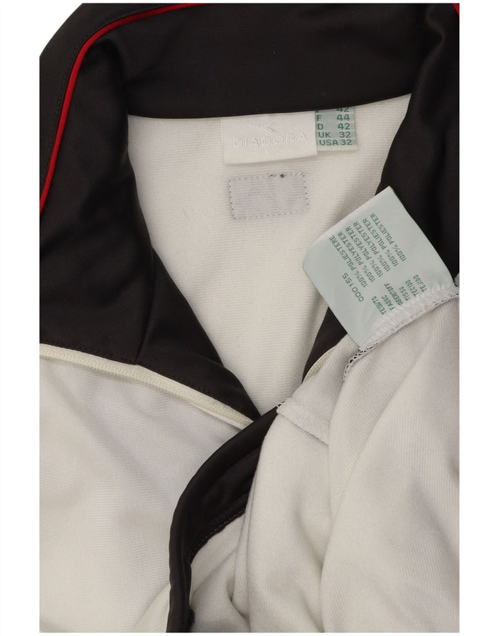 Diadora Veste de survêtement pour homme UK 32 2XS Blanc Colorblock Polyester