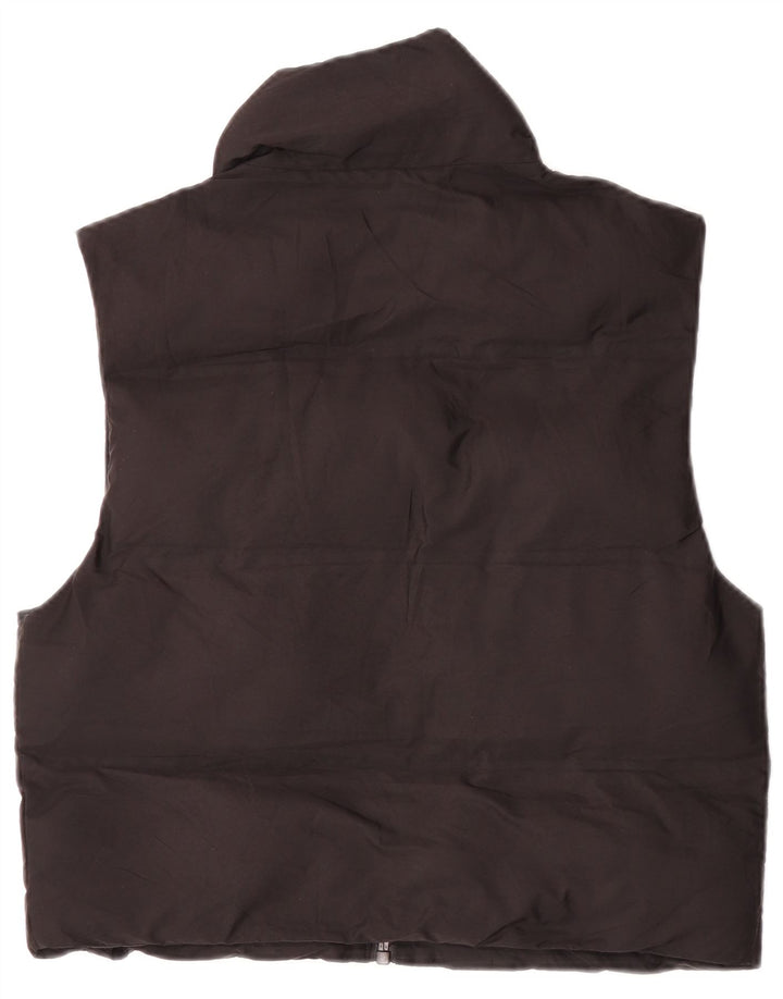 Zara Femme Gilet Rembourré Oversize UK 6 XS Noir Polyester