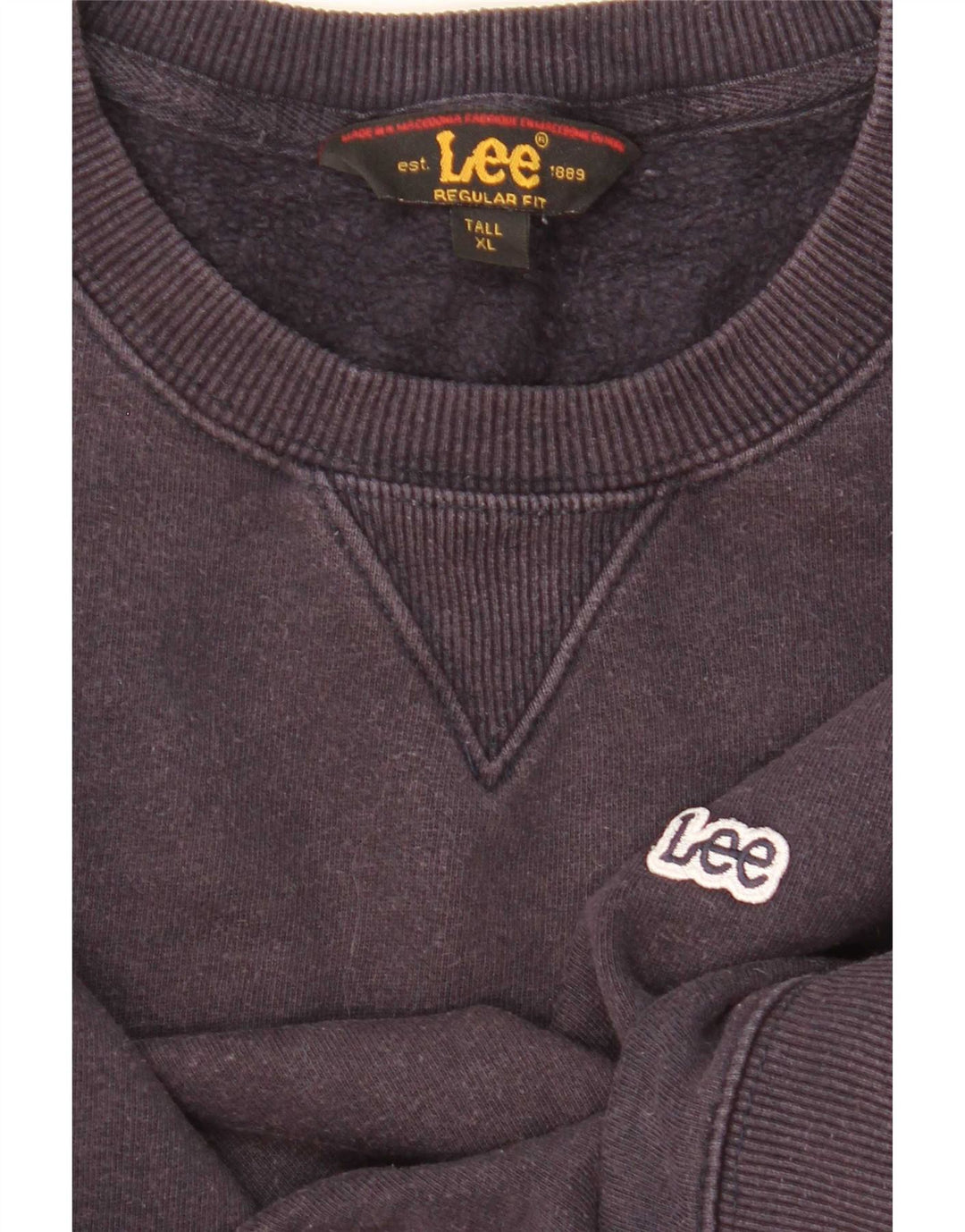 Lee Mens Tall Regular Fit Sweatshirt Jumper XL Bleu Marine