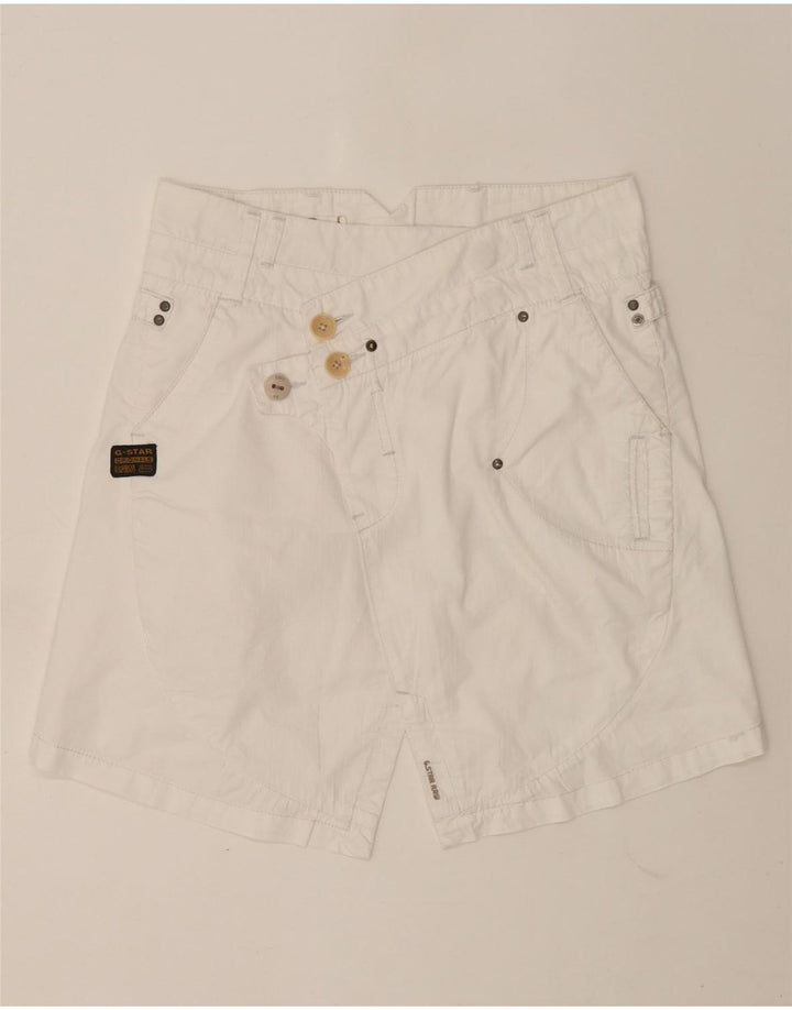 G-Star Femme Mini-jupe en jean W27 Coton blanc moyen
