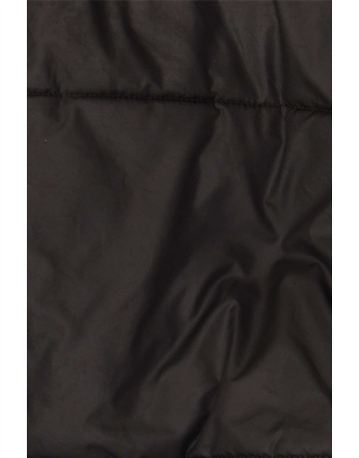 Ellesse Veste matelassée surdimensionnée à capuche pour femme UK 12 Noir moyen Polyester