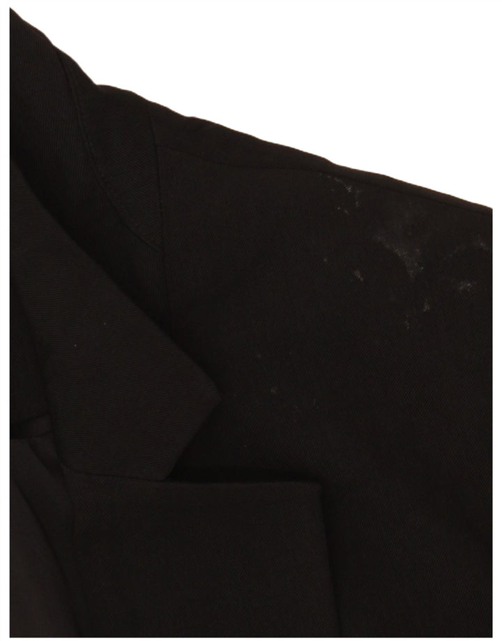 Topshop Veste Blazer 1 Bouton Femme UK 44 Noir Moyen Polyester
