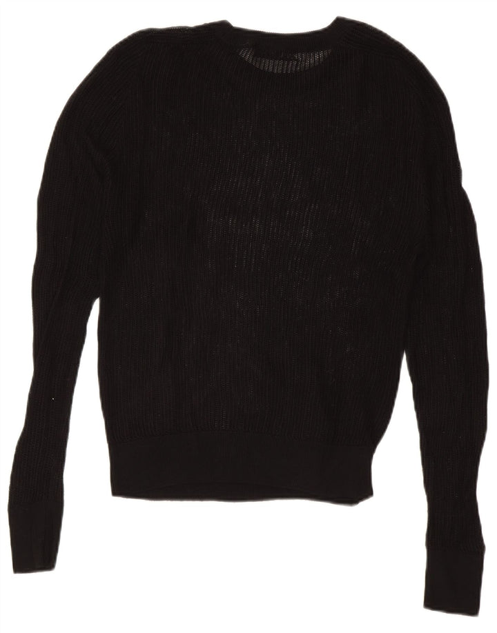 ZARA Womens Crew Neck Jumper Sweater UK 10 Small Black