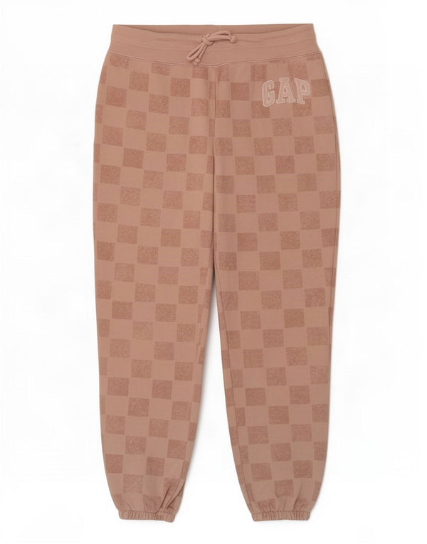 Gap Pantalon de survêtement graphique pour femme Joggers UK 6 XS Coton géométrique rose
