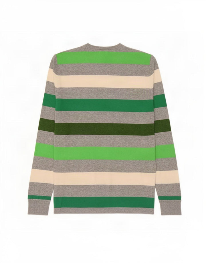 Gap Pull à col rond pour homme en coton rayé multicolore