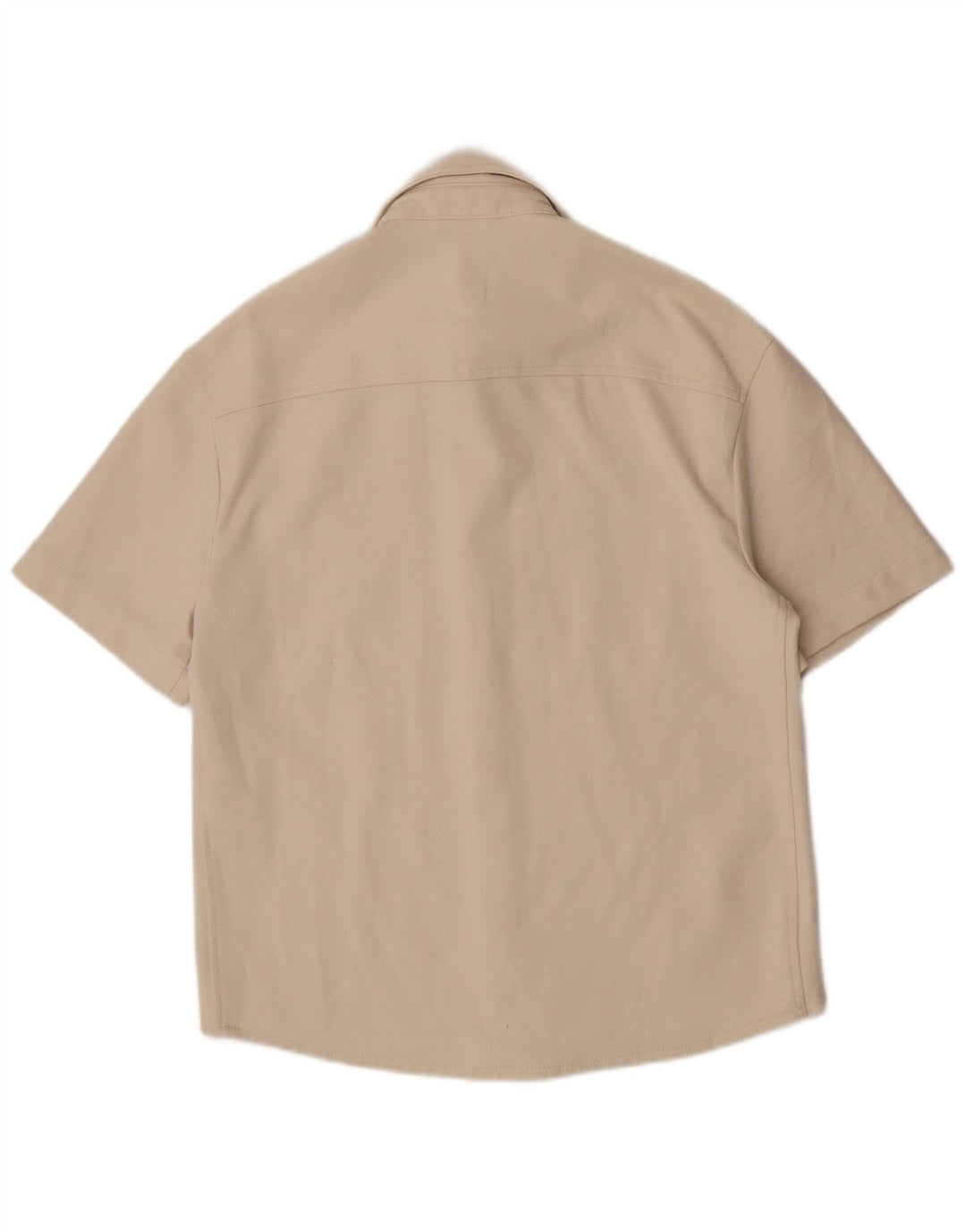 Zara Chemise À Manches Courtes Homme Petit Beige Polyester