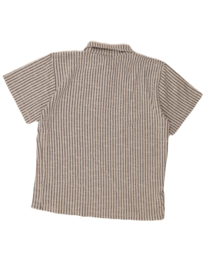 Polo Homme Oncle Sam Coton à Rayures Blanc Moyen