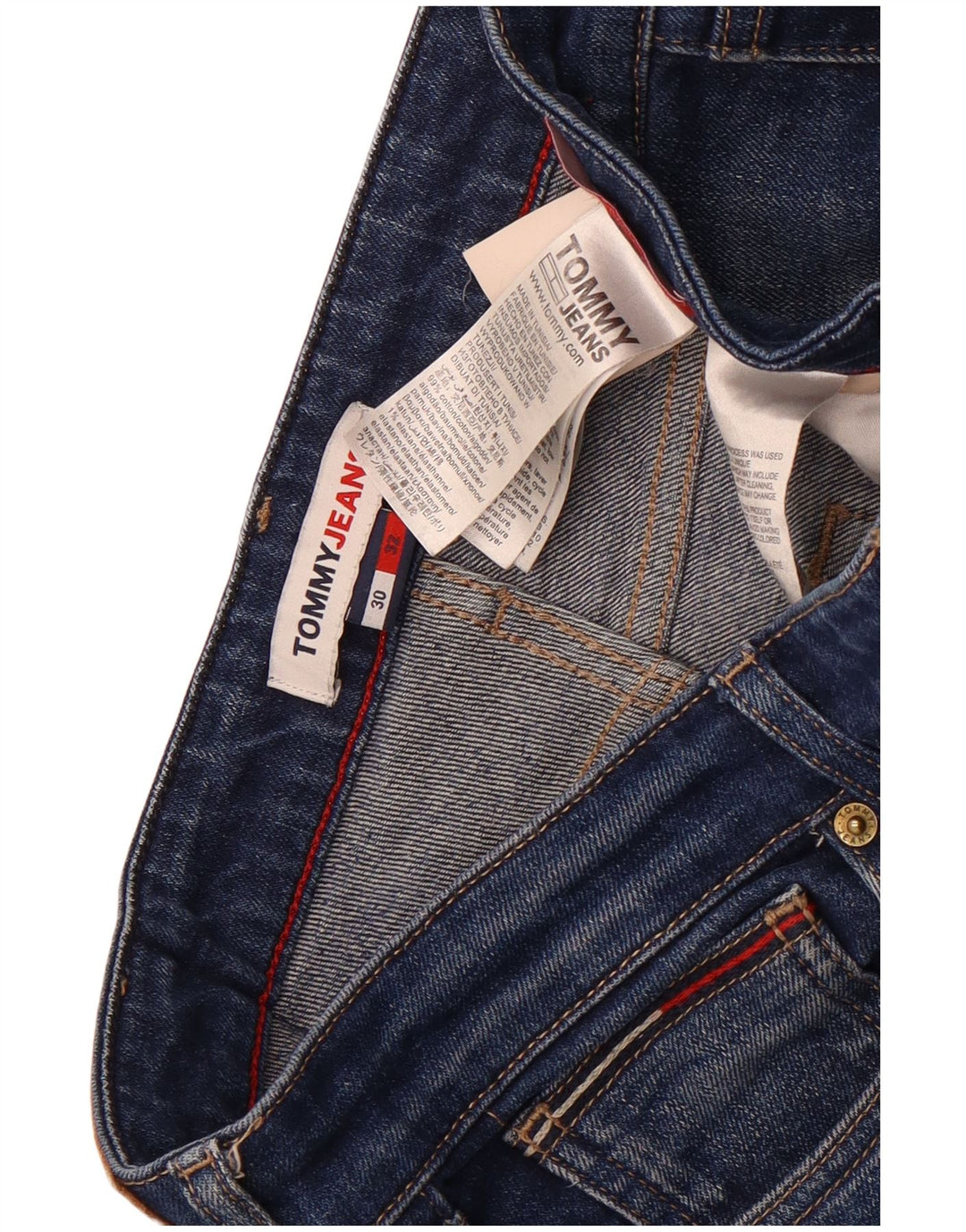 Tommy Hilfiger Jean Slim Homme W30 L32 Bleu Coton