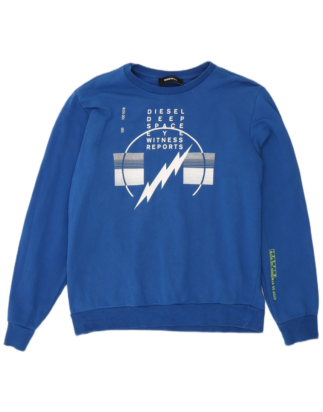 Diesel Sweat-shirt graphique pour homme en coton bleu Taille L