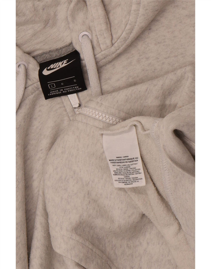 NIKE Pull à capuche zippé pour homme en coton moucheté gris grand