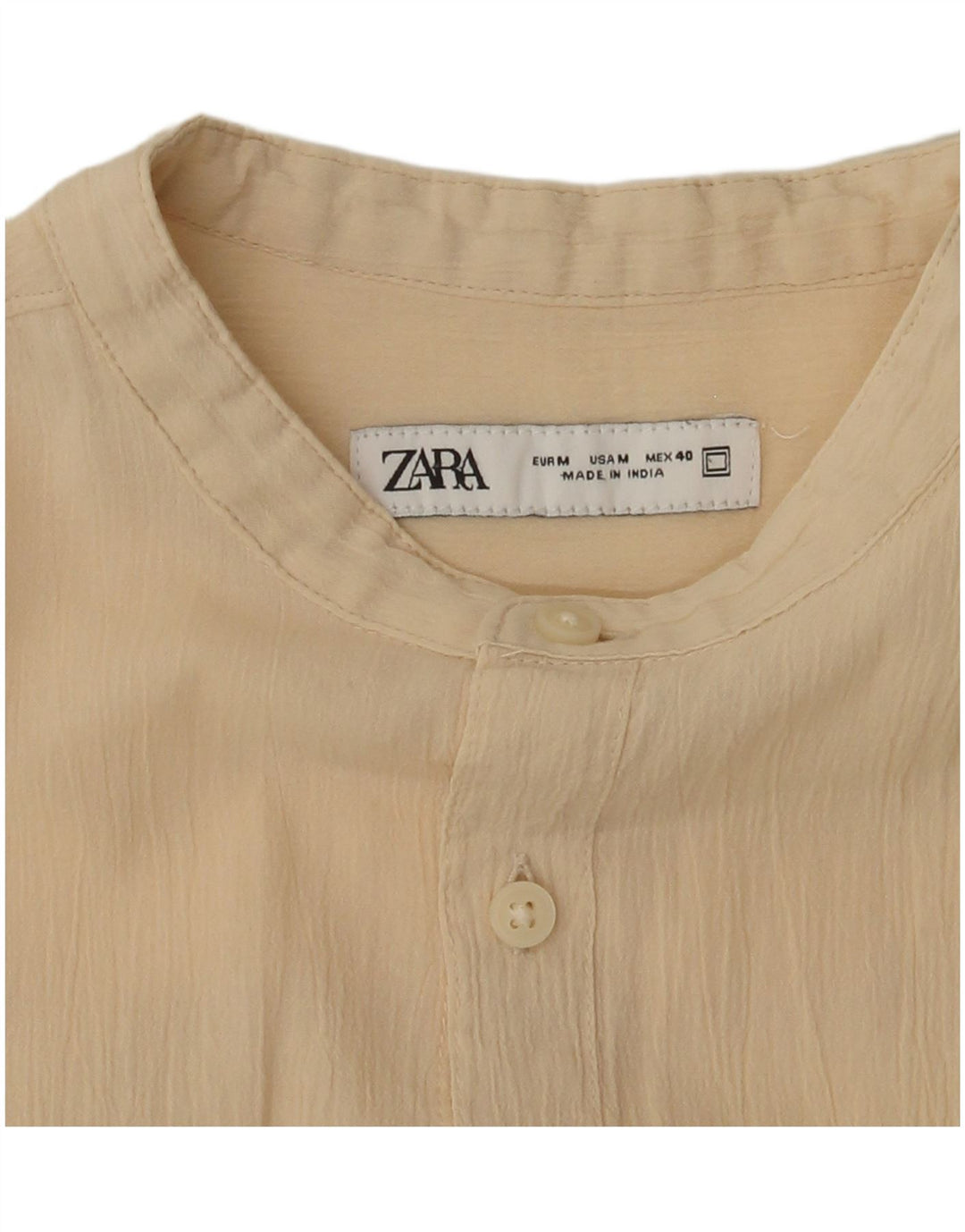 Chemise Zara Homme Beige Moyen