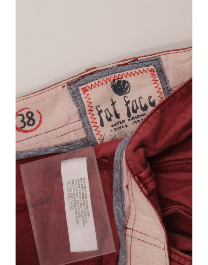 FAT FACE Pantalon Chino Droit Homme W38 L33 Rouge Coton