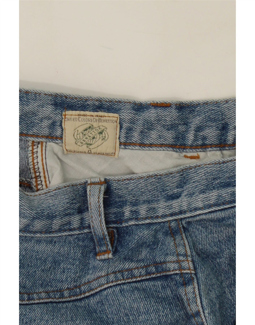 BENETTON Womens Denim Skirt W26 Small Blue Cotton Vintage Benetton and Second-Hand Benetton from Messina Hembry 