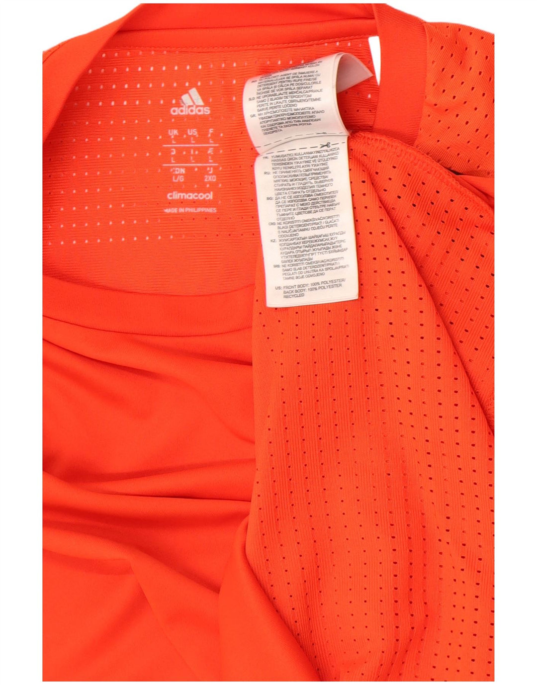 Adidas Hommes Climacool T-Shirt Haut Large Orange Polyester