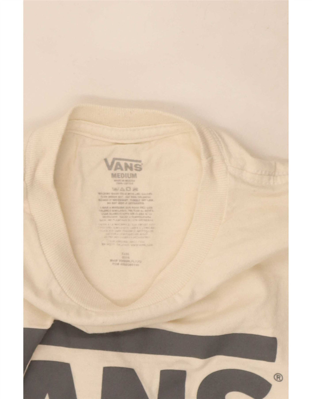 Vans T-shirt graphique pour homme en coton blanc moyen