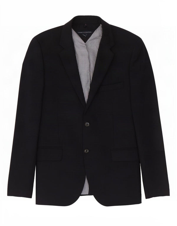 Tommy Hilfiger Veste blazer à 2 boutons pour homme UK 38 Bleu marine moyen Laine