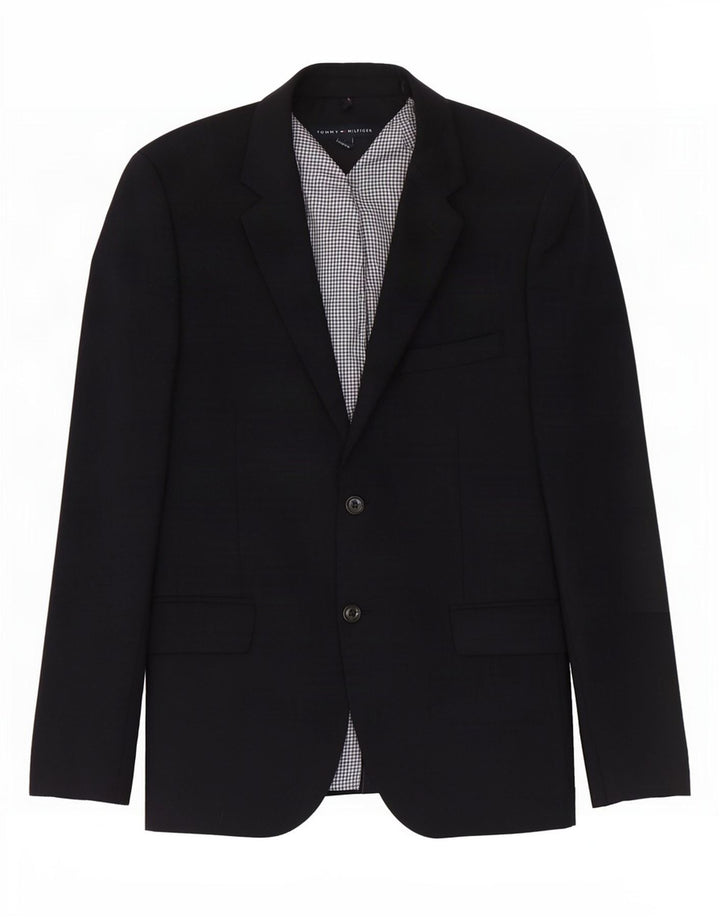 Tommy Hilfiger Veste blazer à 2 boutons pour homme UK 38 Bleu marine moyen Laine