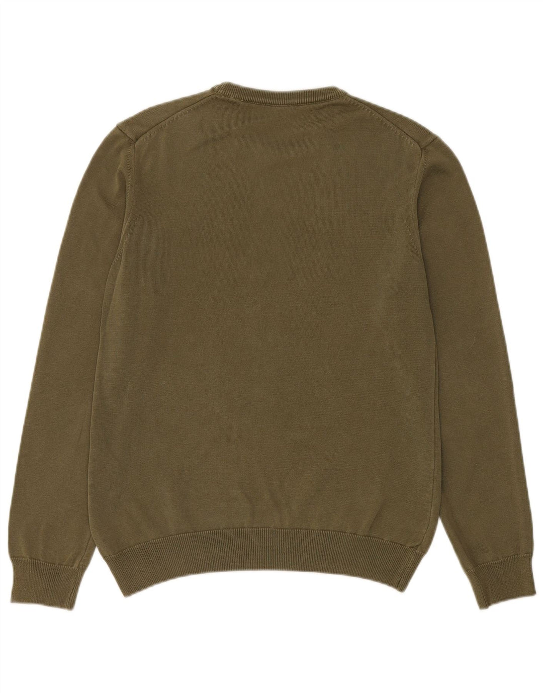 Blauer Pull col rond pour homme en coton vert petit