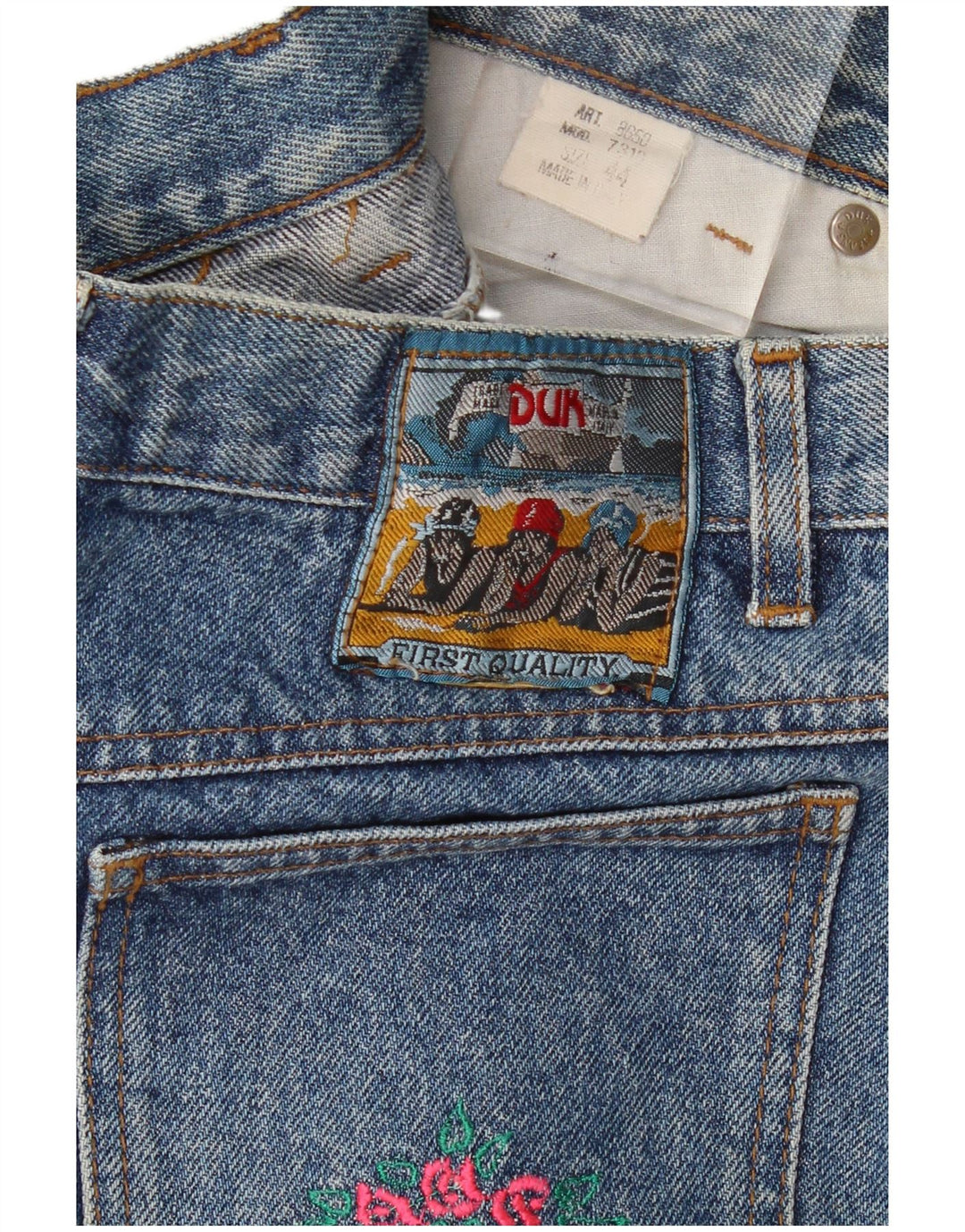 jupe en denim femme vintage IT 44 Moyen W28 Coton Bleu