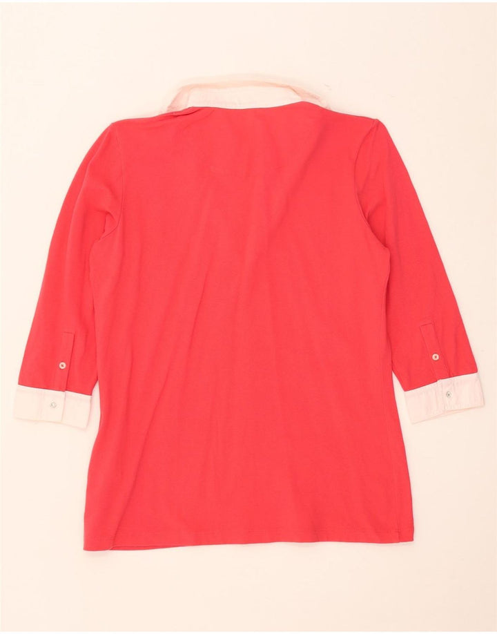 Perte by Krizia Haut chemisier à manches 3/4 pour femme UK 12 Rouge moyen Colourblock