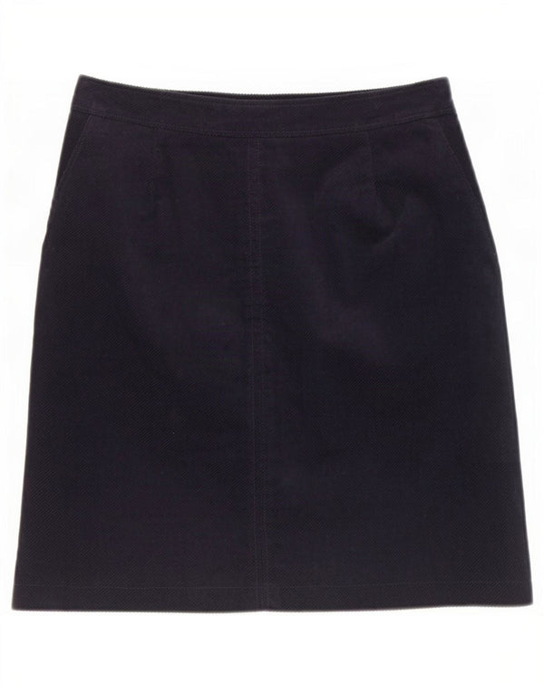 Jupe en velours côtelé White Stuff pour femme UK 10 Small W30 Coton bleu marine