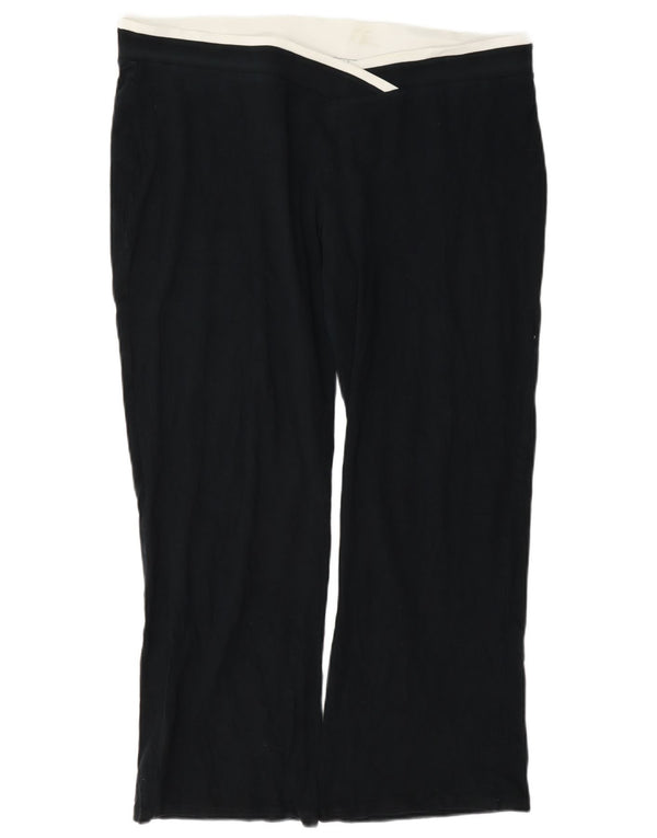 Marks & Spencer Pantalon de survêtement pour femme UK 18 XL Noir Colourblock