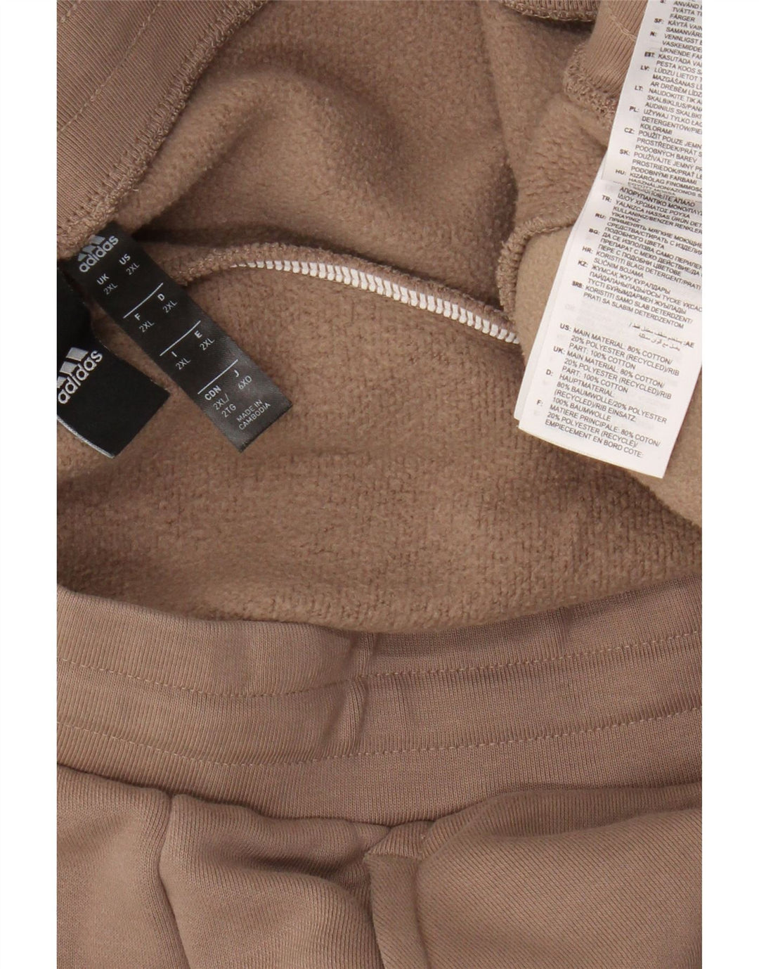 Adidas Pantalon de survêtement pour homme en coton marron 2XL