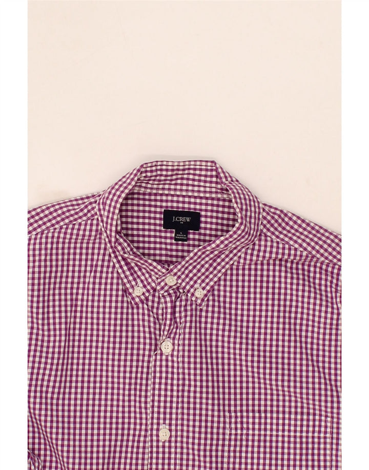 J. CREW Mens Shirt Large Pink Gingham Cotton Vintage J. Crew and Second-Hand J. Crew from Messina Hembry 