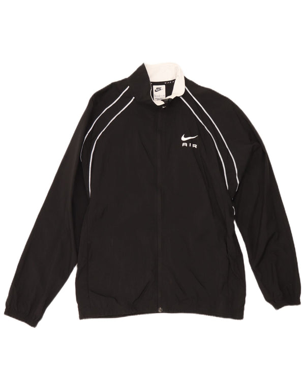 Nike Boys Air Graphic Tracksuit Top Jacket 13-14 Years XL Black Nylon