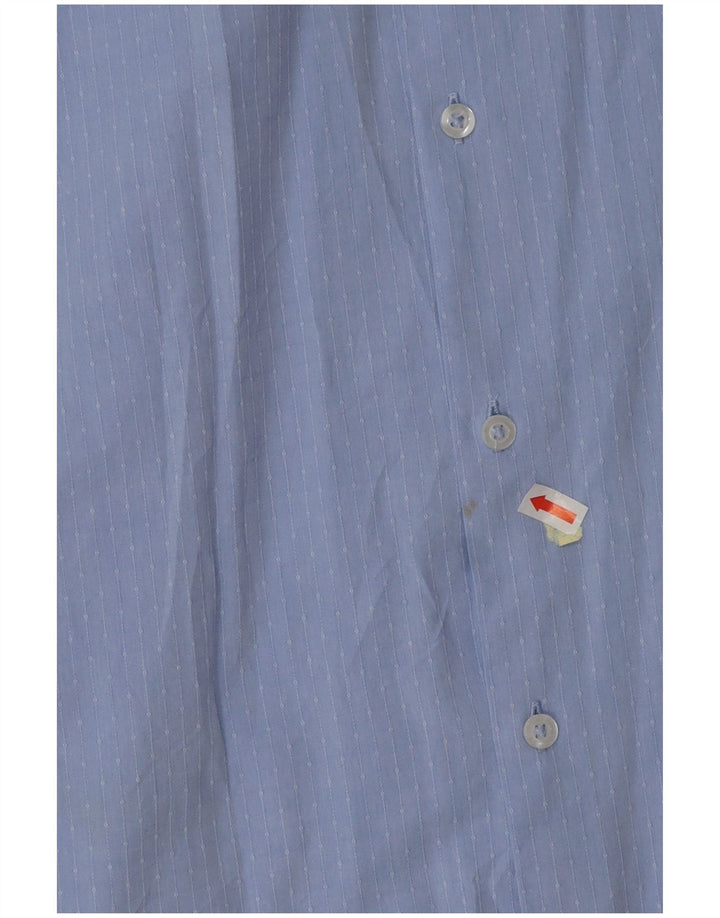 BENETTON Chemise Garçon 13-14 ans 3XL Bleu Rayure Coton