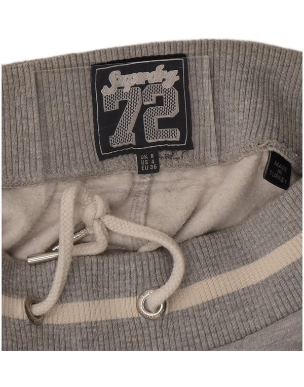 Superdry Pantalon de survêtement graphique pour femme Joggers UK 8 Small Gris