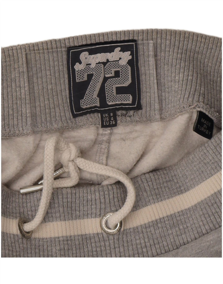 Superdry Pantalon de survêtement graphique pour femme Joggers UK 8 Small Gris