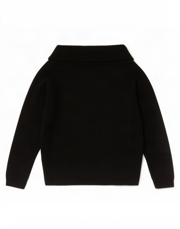 Hobbs Pull court à manches 3/4 et col roulé pour femme - Noir moyen - UK 14