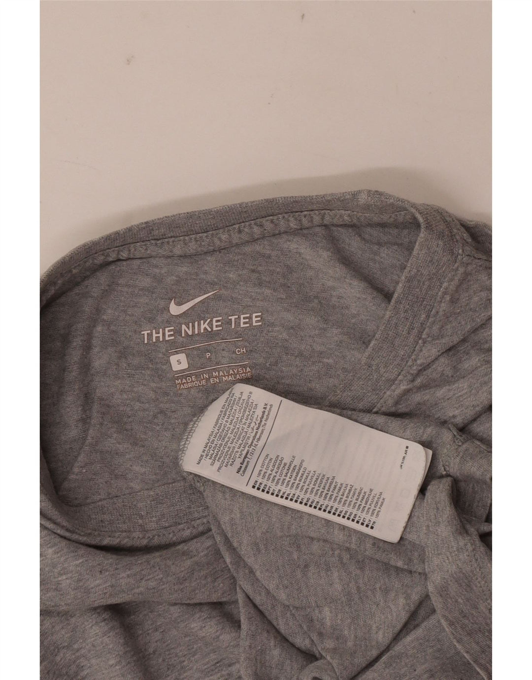 Nike T-Shirt Homme Petit Gris Moucheté Coton