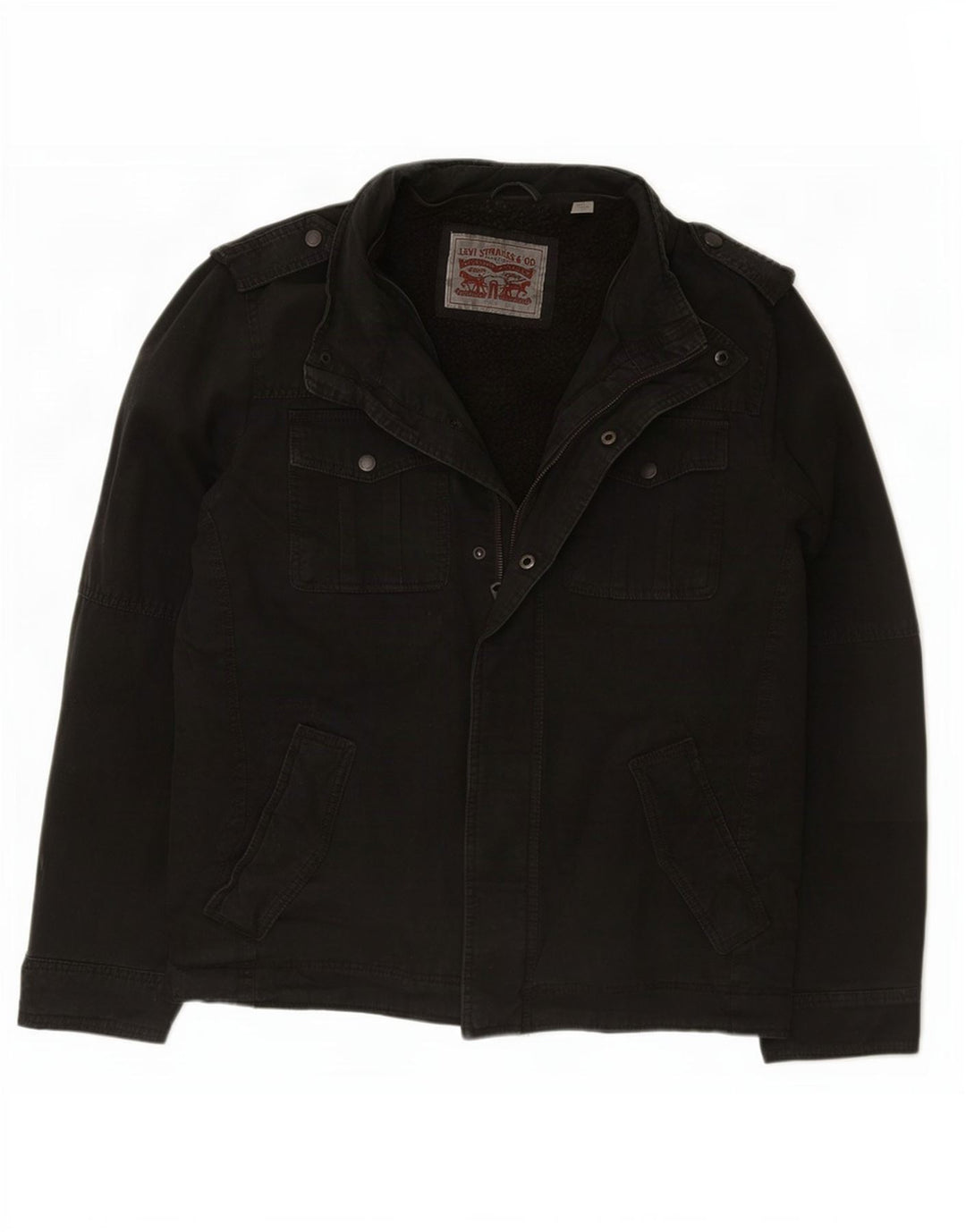 Levi's Veste Sherpa Militaire Homme UK 40 Large Noir