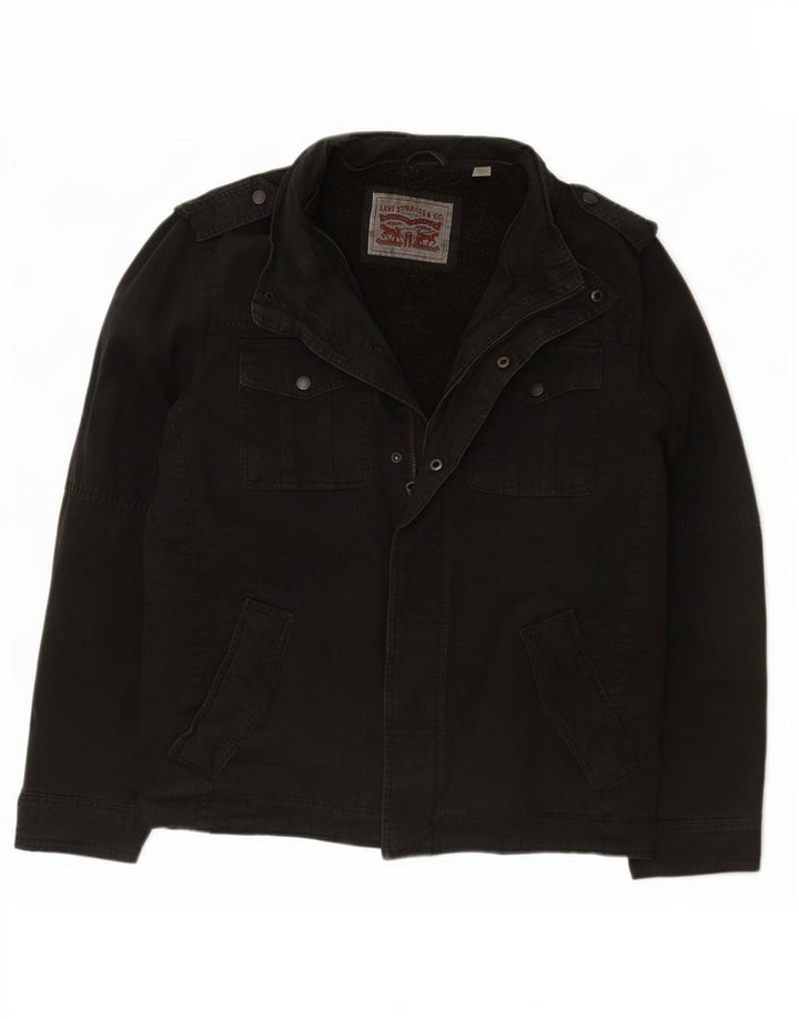 Levi's Veste Sherpa Militaire Homme UK 40 Large Noir