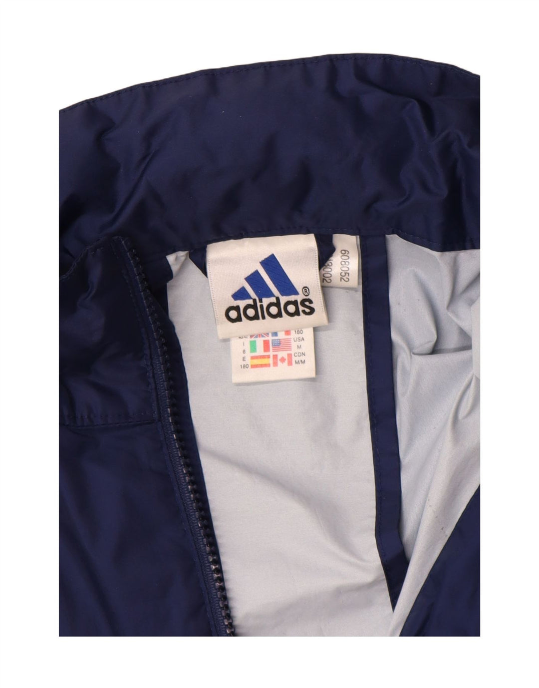 ADIDAS Veste de pluie graphique pour homme UK 40/42 Bleu marine moyen Polyamide