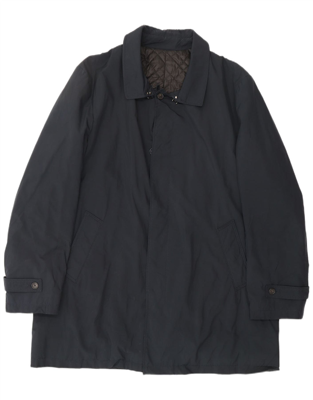 BORSALINO Manteau Homme IT 56 3XL Bleu Marine Polyester Classique