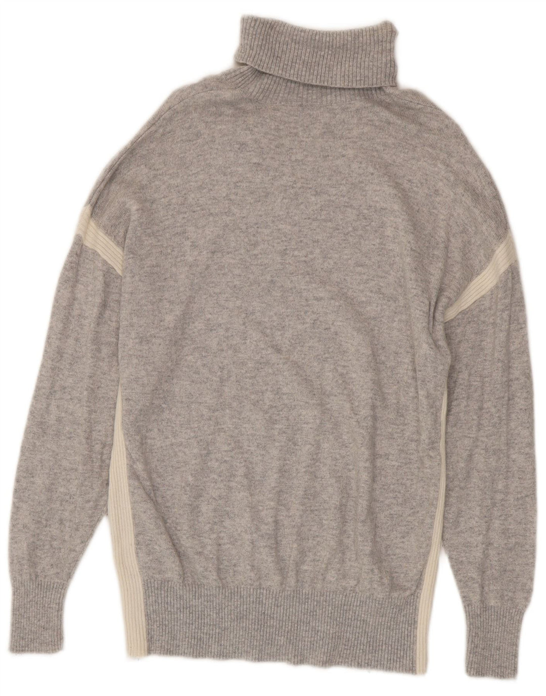 Reiss Pull Col Roulé Homme Gris Moyen Laine Colorblock