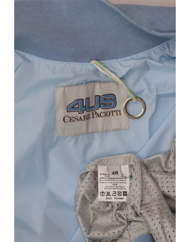 Cesare Paciotti 4US Veste Bomber Homme IT 48 Bleu Moyen Polyamide