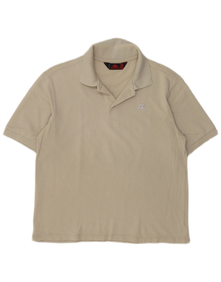 Kappa Polo Homme Beige Moyen Coton