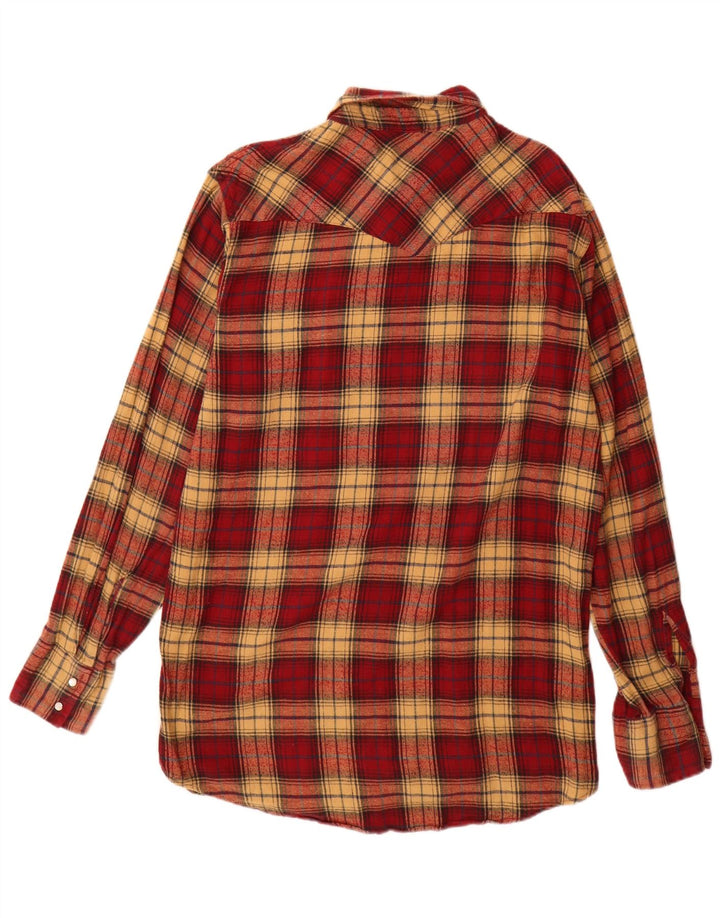 Wrangler Chemise en flanelle pour homme à carreaux rouges