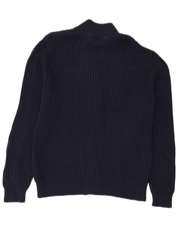 L.L.Bean Cardigan Homme Pull Large Bleu Marine Coton