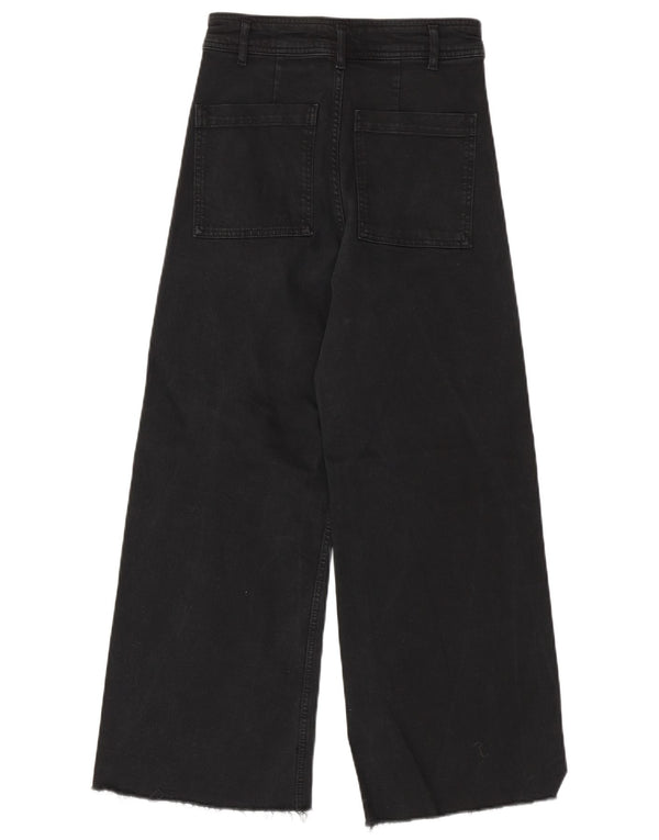 Zara Jean droit taille haute The Marine pour femme EU 38 Small W28 L28 Noir