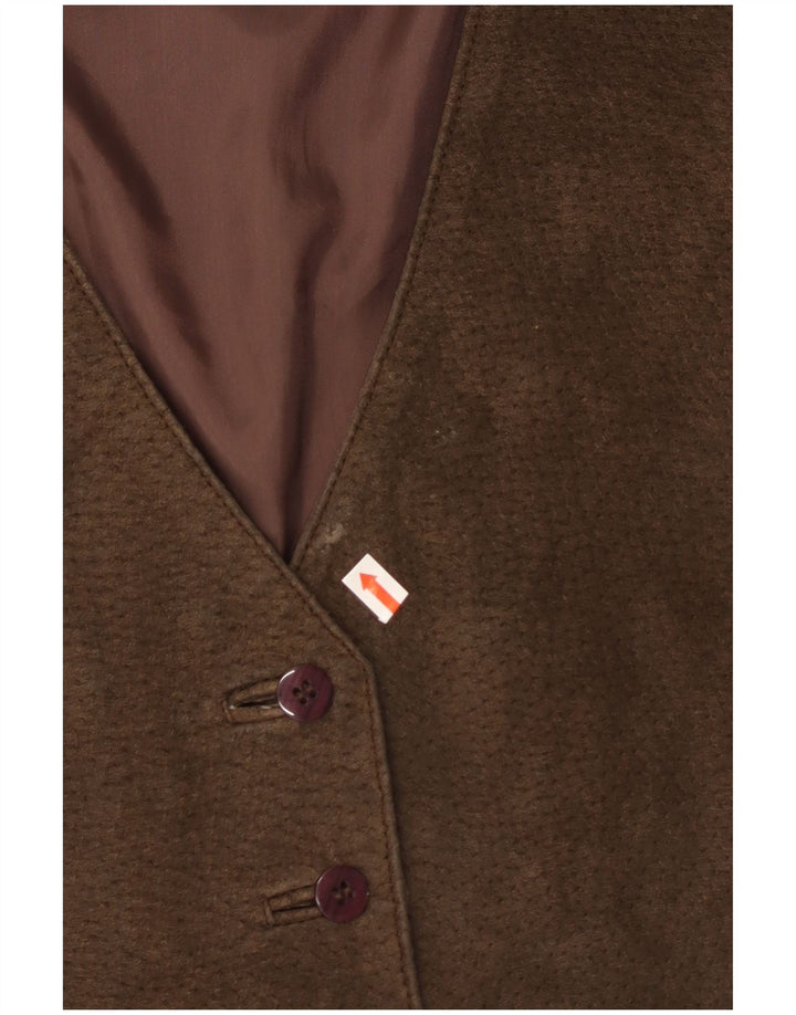 ST. BERNARD Gilet en Daim Femme UK 44 Marron Moyen Polyamide