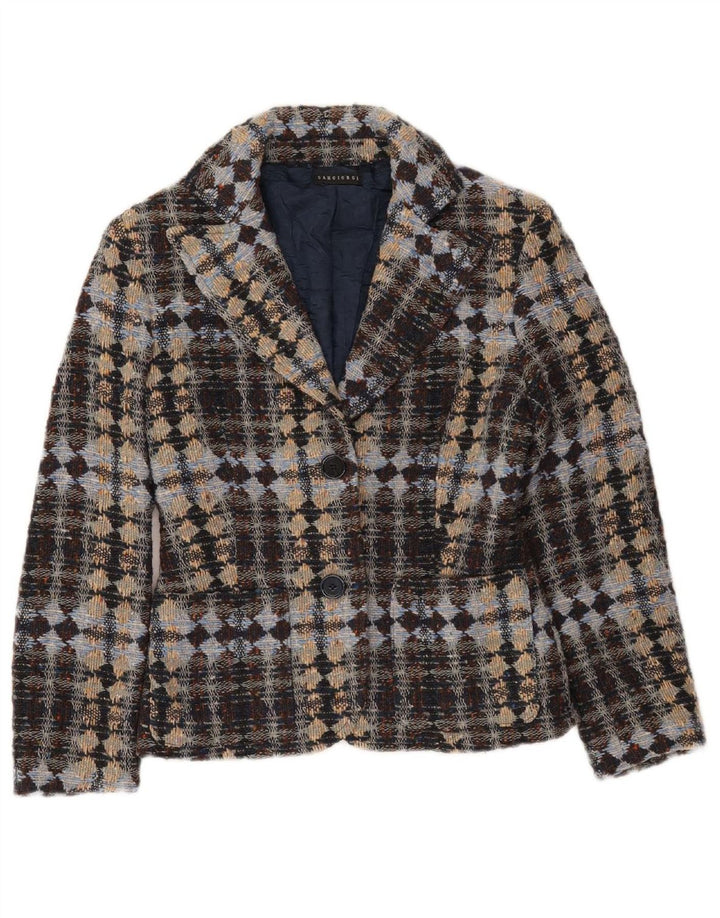 SANGIORGIO Womens 2 Button Blazer Jacket IT 42 Medium Multicoloured