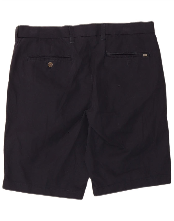 Marks & Spencer Short Chino Homme W34 Large Bleu Marine Coton