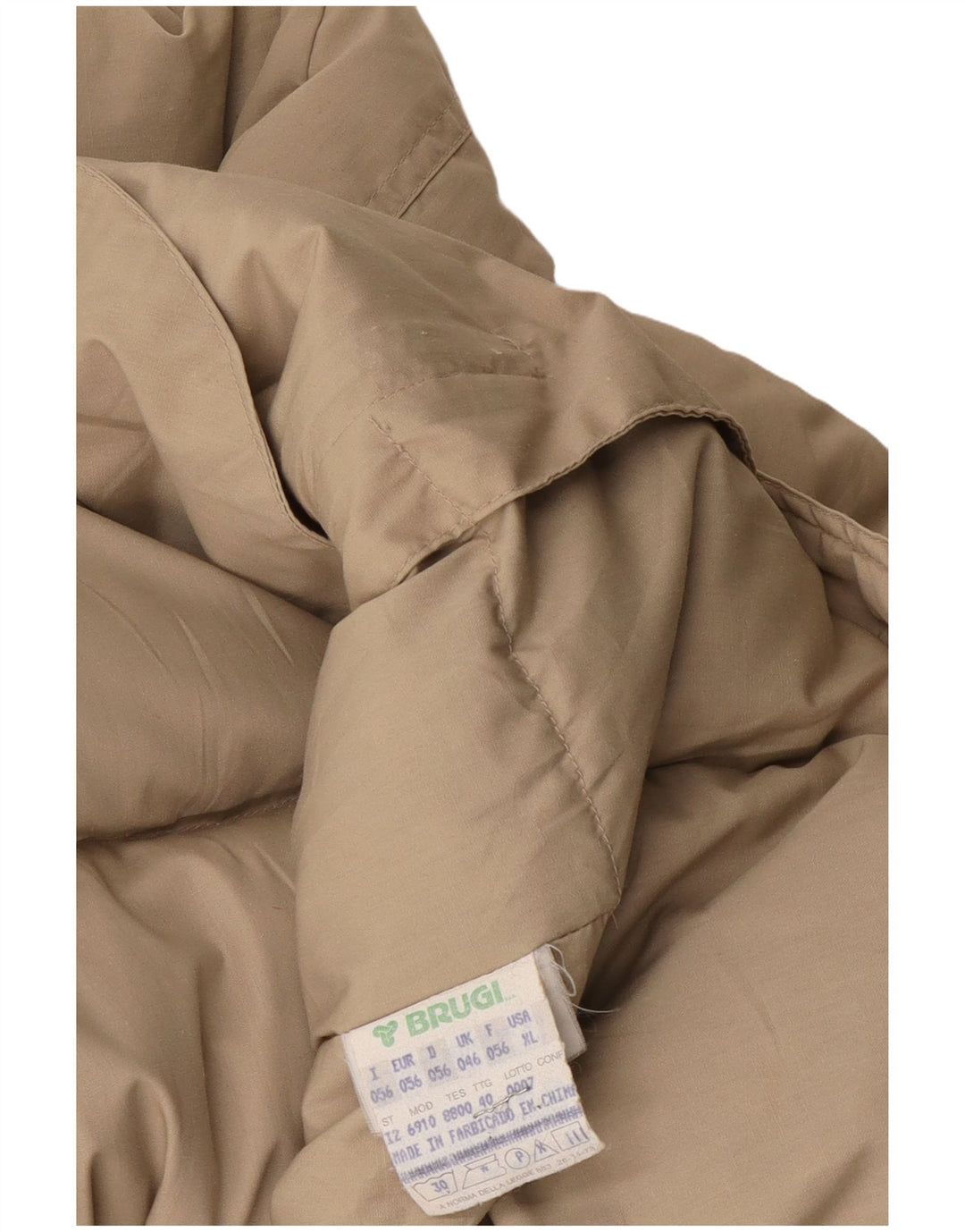 Brugi Veste matelassée à capuche pour homme UK 46 3XL Beige Polyester