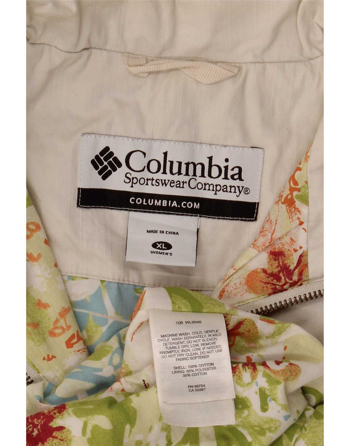 Columbia Veste Bomber Femme UK 18 XL Coton Blanc